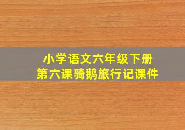 小学语文六年级下册第六课骑鹅旅行记课件