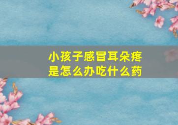 小孩子感冒耳朵疼是怎么办吃什么药