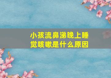 小孩流鼻涕晚上睡觉咳嗽是什么原因