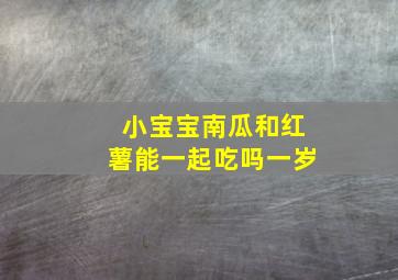 小宝宝南瓜和红薯能一起吃吗一岁