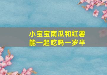 小宝宝南瓜和红薯能一起吃吗一岁半