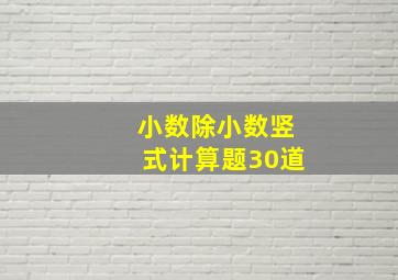 小数除小数竖式计算题30道