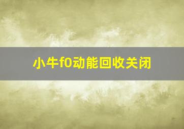 小牛f0动能回收关闭