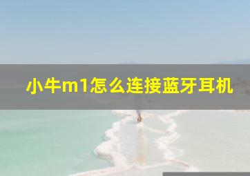 小牛m1怎么连接蓝牙耳机