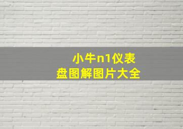 小牛n1仪表盘图解图片大全