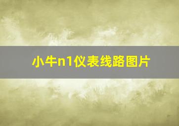 小牛n1仪表线路图片