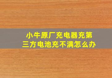 小牛原厂充电器充第三方电池充不满怎么办