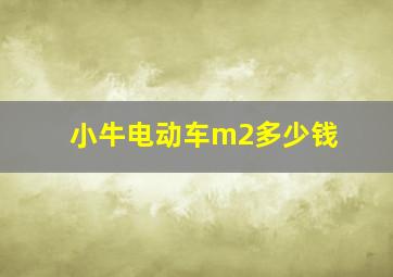 小牛电动车m2多少钱