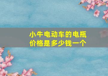 小牛电动车的电瓶价格是多少钱一个