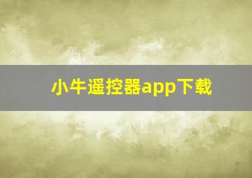 小牛遥控器app下载