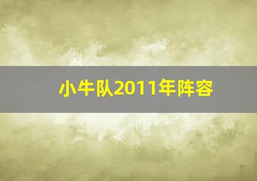 小牛队2011年阵容