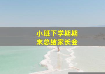 小班下学期期末总结家长会