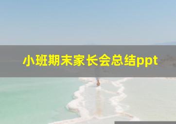 小班期末家长会总结ppt