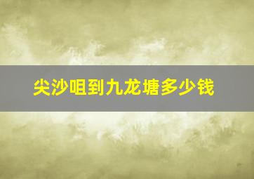 尖沙咀到九龙塘多少钱