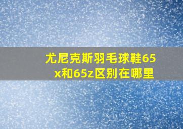 尤尼克斯羽毛球鞋65x和65z区别在哪里