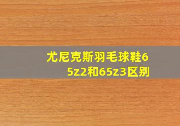 尤尼克斯羽毛球鞋65z2和65z3区别