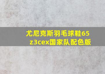 尤尼克斯羽毛球鞋65z3cex国家队配色版