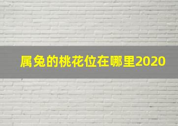 属兔的桃花位在哪里2020