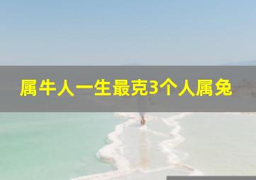 属牛人一生最克3个人属兔