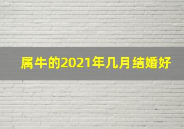 属牛的2021年几月结婚好