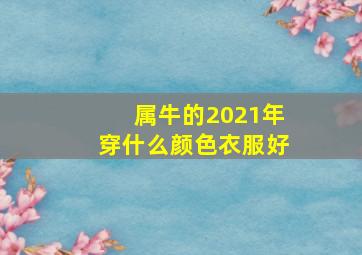 属牛的2021年穿什么颜色衣服好