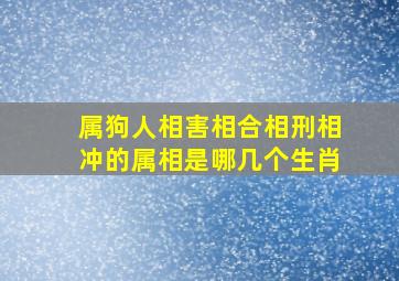 属狗人相害相合相刑相冲的属相是哪几个生肖