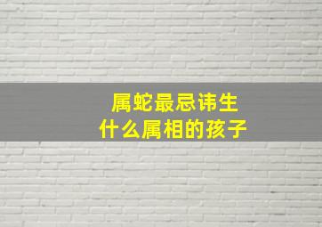 属蛇最忌讳生什么属相的孩子