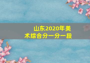 山东2020年美术综合分一分一段