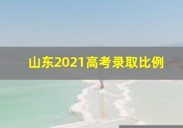 山东2021高考录取比例