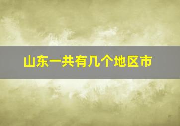 山东一共有几个地区市