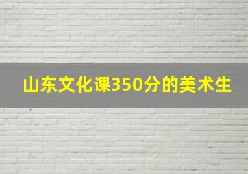 山东文化课350分的美术生