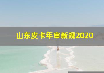 山东皮卡年审新规2020