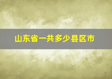 山东省一共多少县区市