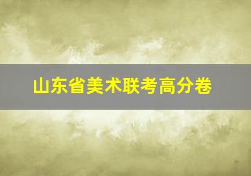 山东省美术联考高分卷