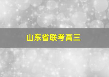 山东省联考高三