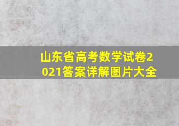 山东省高考数学试卷2021答案详解图片大全