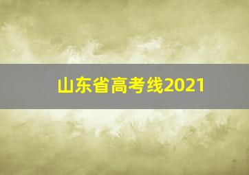 山东省高考线2021