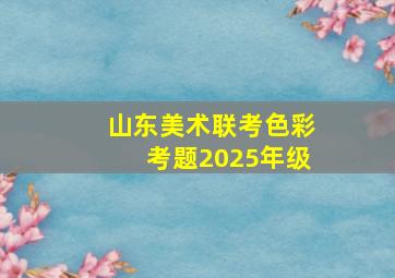 山东美术联考色彩考题2025年级