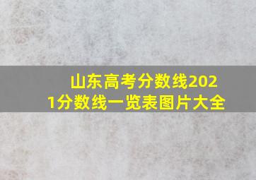 山东高考分数线2021分数线一览表图片大全