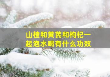 山楂和黄芪和枸杞一起泡水喝有什么功效