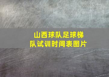 山西球队足球梯队试训时间表图片