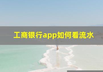 工商银行app如何看流水