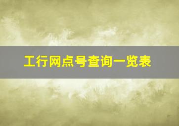 工行网点号查询一览表