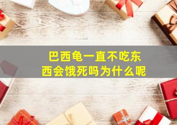 巴西龟一直不吃东西会饿死吗为什么呢