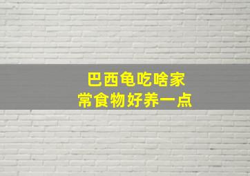 巴西龟吃啥家常食物好养一点