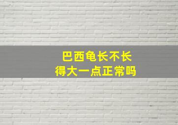 巴西龟长不长得大一点正常吗