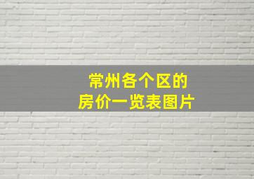 常州各个区的房价一览表图片