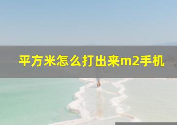 平方米怎么打出来m2手机