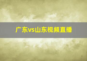 广东vs山东视频直播