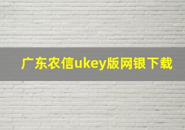 广东农信ukey版网银下载